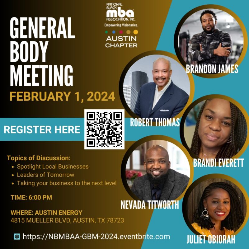 National Black MBA at Austin's First General Body Meeting of 2024!